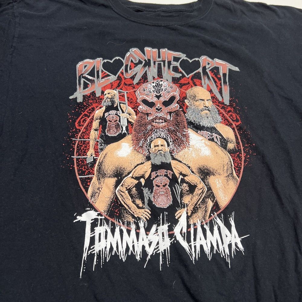 Tommaso Ciampa Blackheart Pro Wrestling Graphic T-Shirt Black Size XLarge